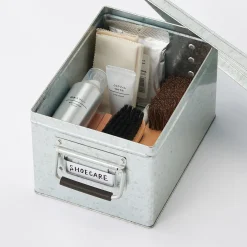 Best Muji Boîte en métal galvanisé L19X P29X H16cm