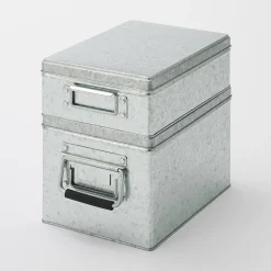 Best Muji Boîte en métal galvanisé L19X P29X H16cm