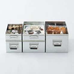 Online Muji Boîte en métal galvanisé L26X P37X H24cm