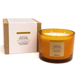Best Muji Bougie 3 mèche ambre et bois de santal