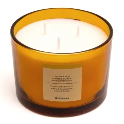 Best Muji Bougie 3 mèche ambre et bois de santal