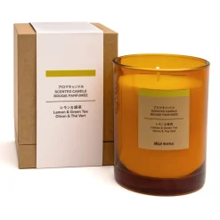 Clearance Muji Bougie 1 mèche citron et thé vert