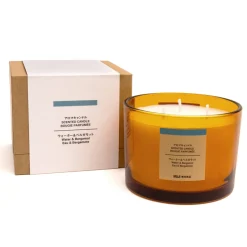 Sale Muji Bougie 3 mèche eau et bergamote