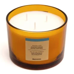 Sale Muji Bougie 3 mèche eau et bergamote