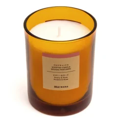 New Muji Bougie 1 mèche pivoine et rose