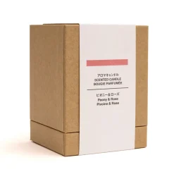 New Muji Bougie 1 mèche pivoine et rose