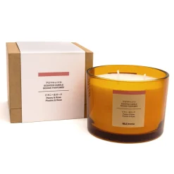 Muji Bougie 3 mèche pivoine et rose
