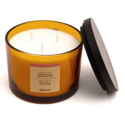 Muji Bougie 3 mèche pivoine et rose