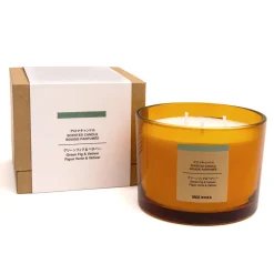 Hot Muji Bougie 3 mèches figue verte et vétiver