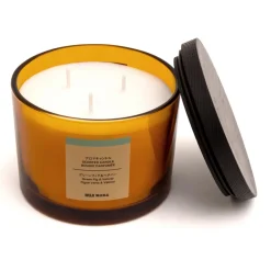 Hot Muji Bougie 3 mèches figue verte et vétiver