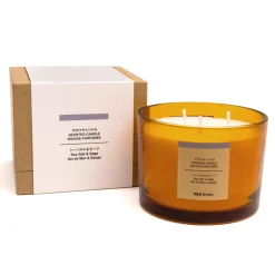 Hot Muji Bougie 3 mèches sel de mer et sauge