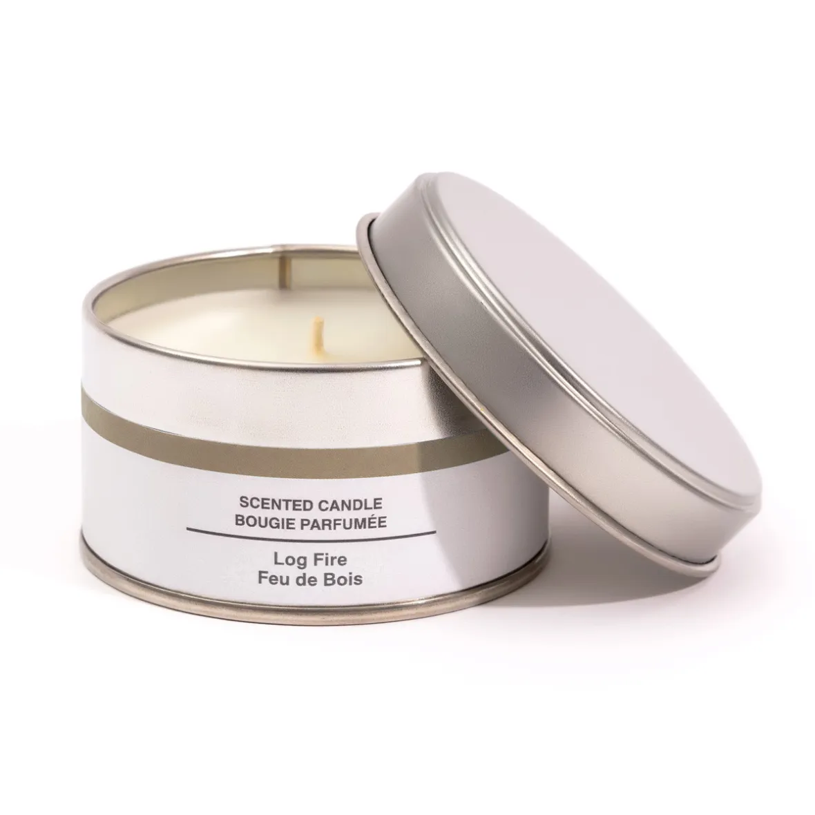 Muji Bougie Métal ‐ Feu de bois