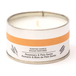 Muji Bougie Métal ‐ Romarin et palo santo