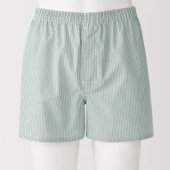 Muji Boxers à ouverture frontale en pur coton pour homme