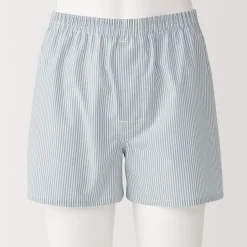 Muji Boxers à ouverture frontale en pur coton pour homme