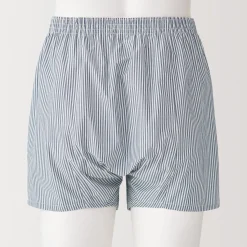 Muji Boxers à ouverture frontale en pur coton pour homme