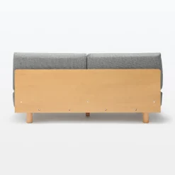 Outlet Muji Canapé en polyester tissé sans accoudoirs ‐ 2 places, Gris