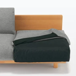 Outlet Muji Canapé en polyester tissé sans accoudoirs ‐ 2 places, Gris