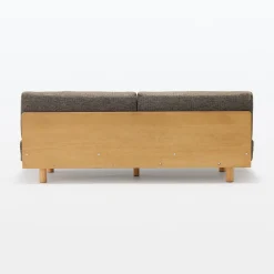 Best Muji Canapé en polyester tissé sans accoudoirs ‐ 3 places, Marron