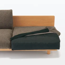 Best Muji Canapé en polyester tissé sans accoudoirs ‐ 3 places, Marron