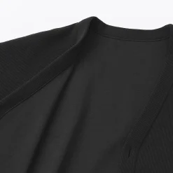 Hot Muji Cardigan à col en V à double tricot pour homme