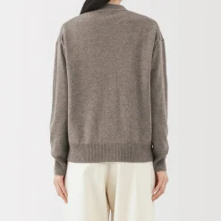Online Muji Cardigan avec col en V en maille moyenne pour femme
