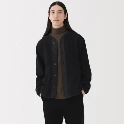 Sale Muji Cardigan en polaire de polyester recyclé pour homme