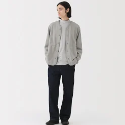 Sale Muji Cardigan en polaire de polyester recyclé pour homme