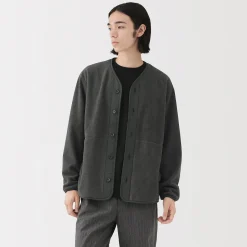 Sale Muji Cardigan en polaire de polyester recyclé pour homme
