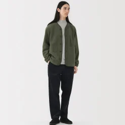 Sale Muji Cardigan en polaire de polyester recyclé pour homme
