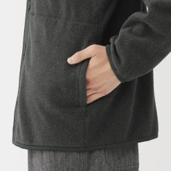 Sale Muji Cardigan en polaire de polyester recyclé pour homme
