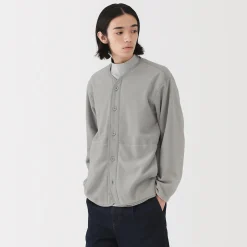 Sale Muji Cardigan en polaire de polyester recyclé pour homme