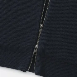 Online Muji Cardigan zippé et côtelé en mélange de coton pour homme