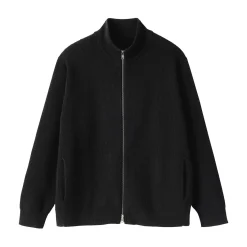 Online Muji Cardigan zippé et côtelé en mélange de coton pour homme