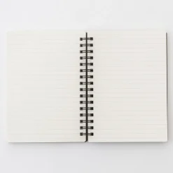 Online Muji Carnet double spirale A6 en papier de grande qualité avec attache élastique