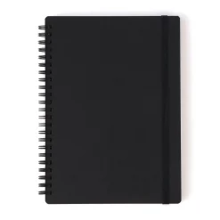 Discount Muji Carnet double spirale en papier de grande qualité avec attache élastique
