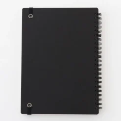 Discount Muji Carnet double spirale en papier de grande qualité avec attache élastique
