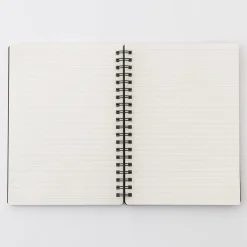 Muji Carnet double spirale en papier de grande qualité avec attache élastique