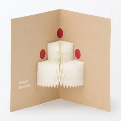 Sale Muji Carte pop‐up en papier alvéolé ‐ Gâteau