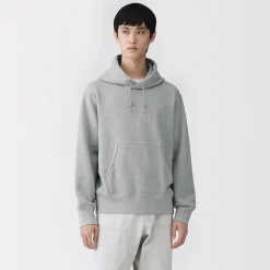 Clearance Muji Chandail à capuchon en coton traditionnellement tricoté pour homme