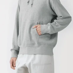 Clearance Muji Chandail à capuchon en coton traditionnellement tricoté pour homme