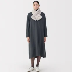 Sale Muji Écharpe en polaire Boa de polyester recyclé