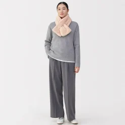 Sale Muji Écharpe en polaire Boa de polyester recyclé