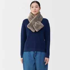 Sale Muji Écharpe en polaire Boa de polyester recyclé