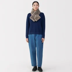 Sale Muji Écharpe en polaire Boa de polyester recyclé
