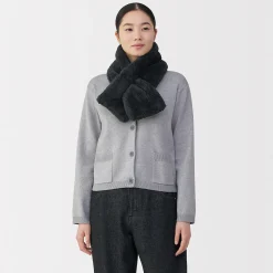 Sale Muji Écharpe en polaire Boa de polyester recyclé