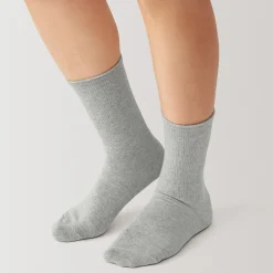 Clearance Muji Chaussettes à angle droit stretch à revers confort 36‐39