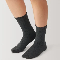 Clearance Muji Chaussettes à angle droit stretch à revers confort 36‐39