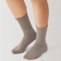 Clearance Muji Chaussettes à angle droit stretch à revers confort 36‐39