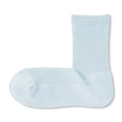 Sale Muji Chaussettes avec bord confortable et rayures pour femme